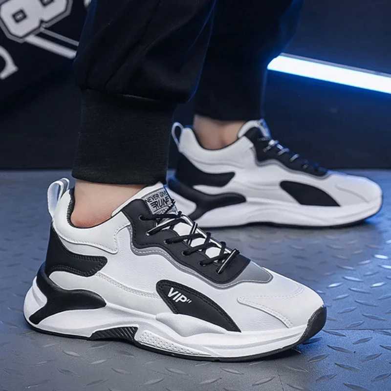 Platform Mens Sneakers Comfortable Running Shoes PU Leather Casual Shoes Non Slip Wear-resistant Men Tennis Shoe Tenis Masulino Z250319