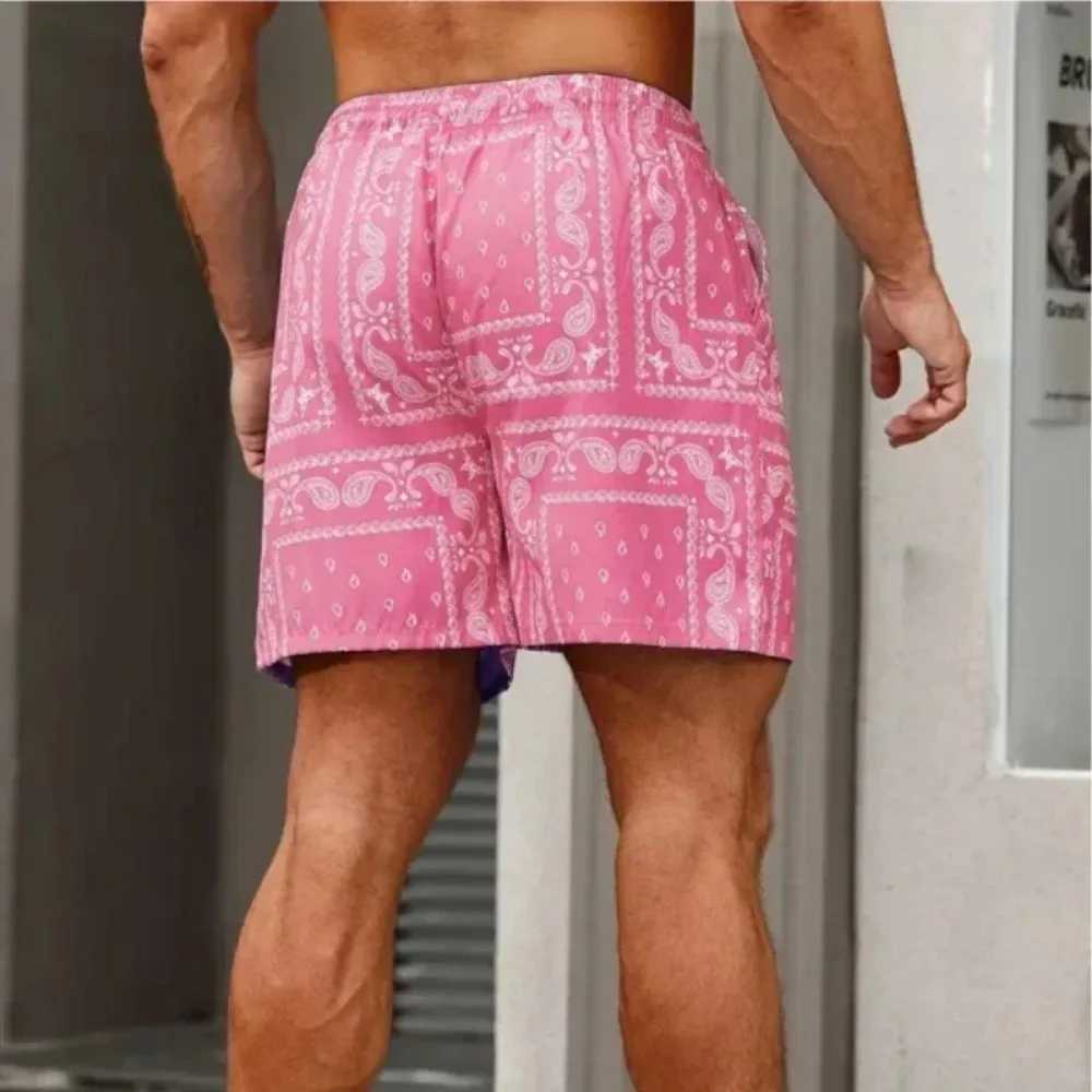Summer Men Board Shorts Vintage Paisley Quick Drying Sport Casual Hawaii Male Beach Short Pants Trunks Man Ice Shorts Swimsuit W250319