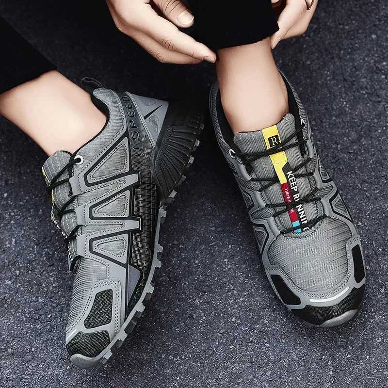 Mens off-road sports shoes mens high-quality outdoor hiking shoes off-road running speed mens sports shoes anti slip cycling sports shoes Z250319