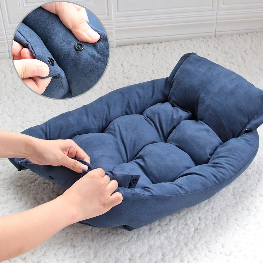 Multifunction Dog Bed Mat 3 IN 1 Dogs Cat Sleeping Sofa Warm Winter Puppy Kitten Nest Kennel Soft Pet Cushion For Cats - view 4