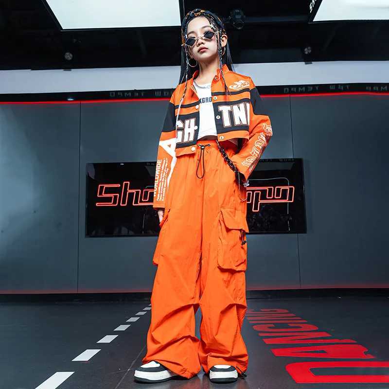 Childrens fashion jackets top-notch pants ballroom dance costumes hip-hop costumes jazz costumes girls street dance costumesT250318