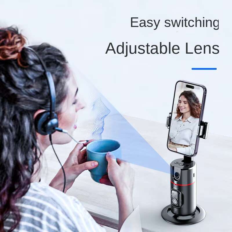 AI Intelligent Auto Face Tracking 360 Gimbal Stabilizer Phone Rotation Holder Tripod Stick for Vlog Selfie Camera