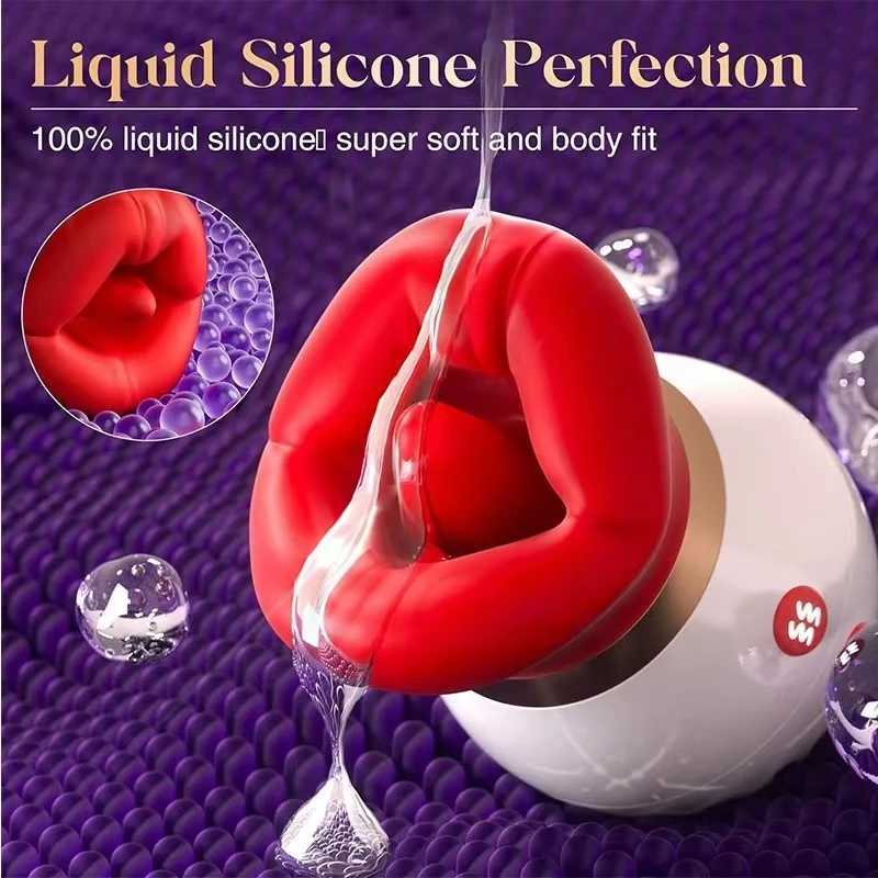 3in1 Clitoris Sucking Vibrator For Female Tongue Licking Clitoral Stimulator Chest Nipple Teaser Masturbation Sex Toys For Women W250319