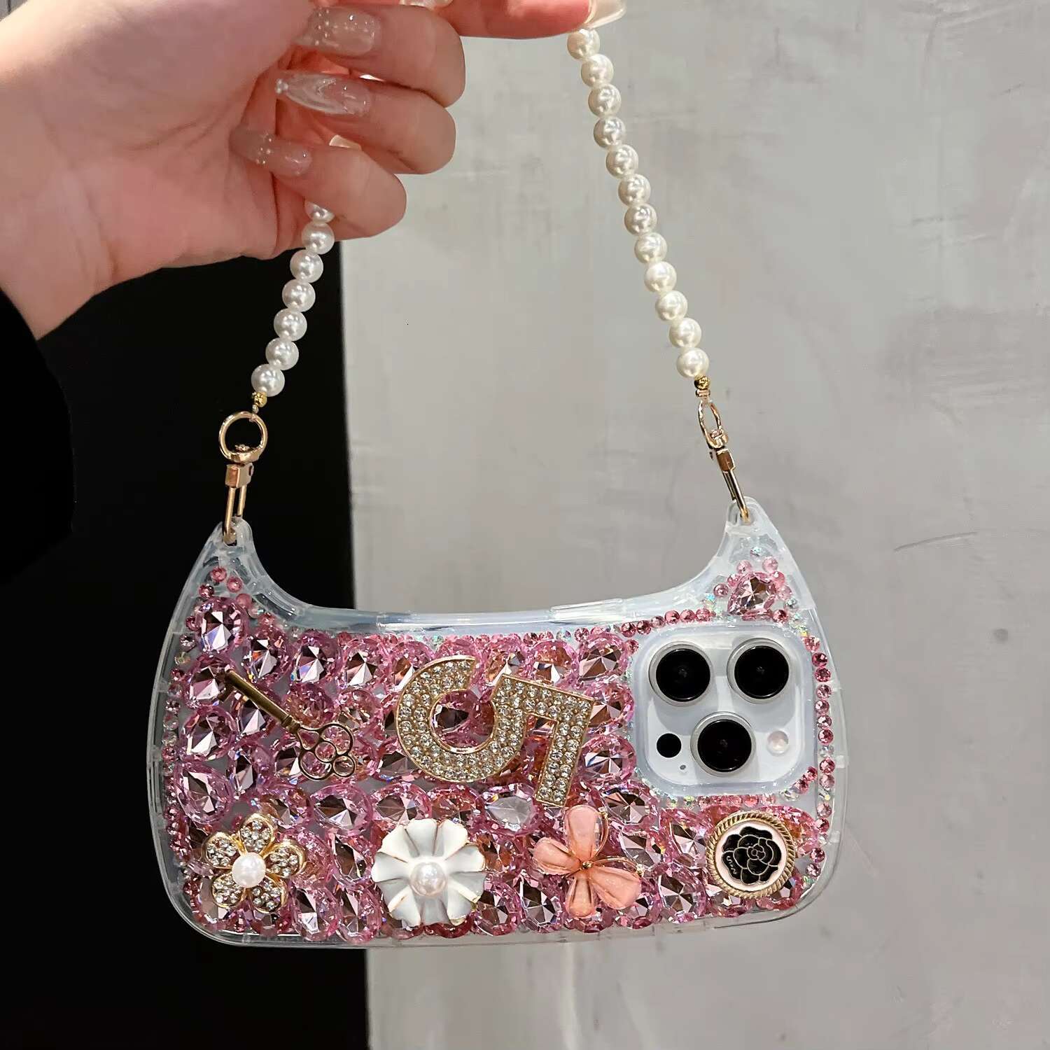 handwork Dia setting phone case iphone16 15 14 13 promax Fashion bracelet cases for 11 12pro Designer cover