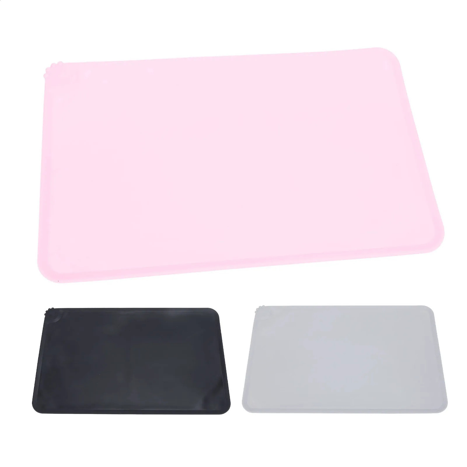 Silicone cat and dog food bowl mat with cute appearance silicone pet feeding deformed splash proof easy to clean for home use 250312