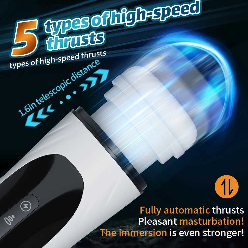 Automatic retractable male masturbation cup oral stimulation sucking vibration masturbation massage cat adult sex toyXJ250319
