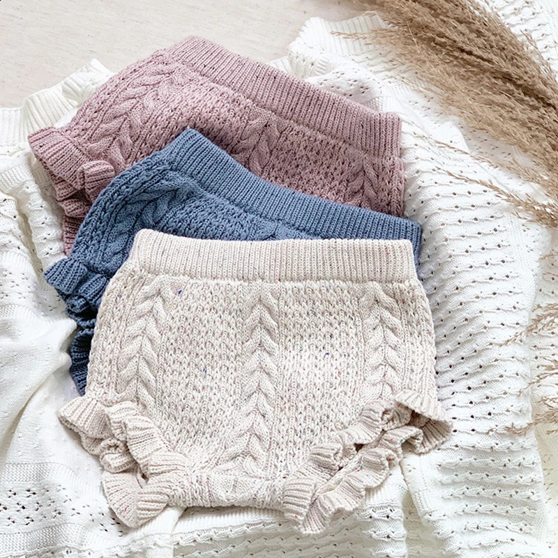 Spring Kids PP Shorts Baby Boys Girls Knit Short Childrens Clothing Casual Baby Boys Girls Shorts Autumn Children Short 250319
