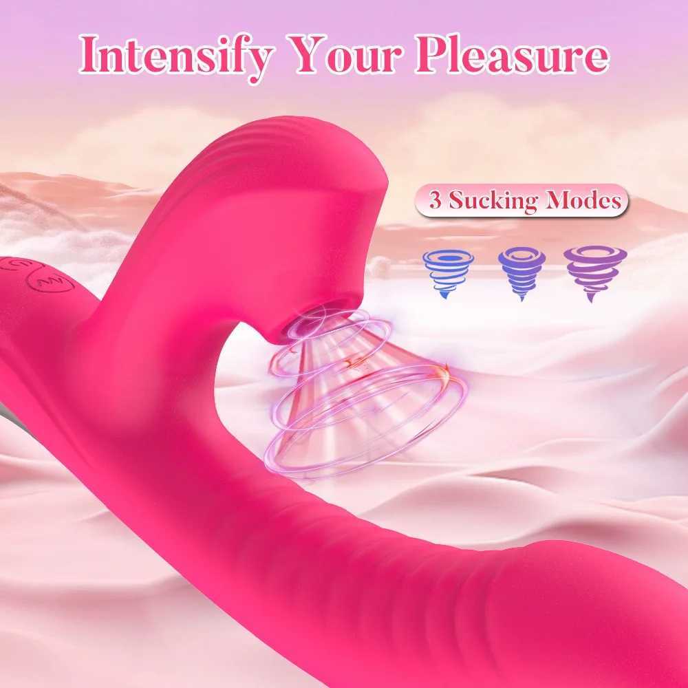 Female vibrator 3-in-1 G-Spot clitoral suction stimulation vaginal massager female silicone dildo adult W250319