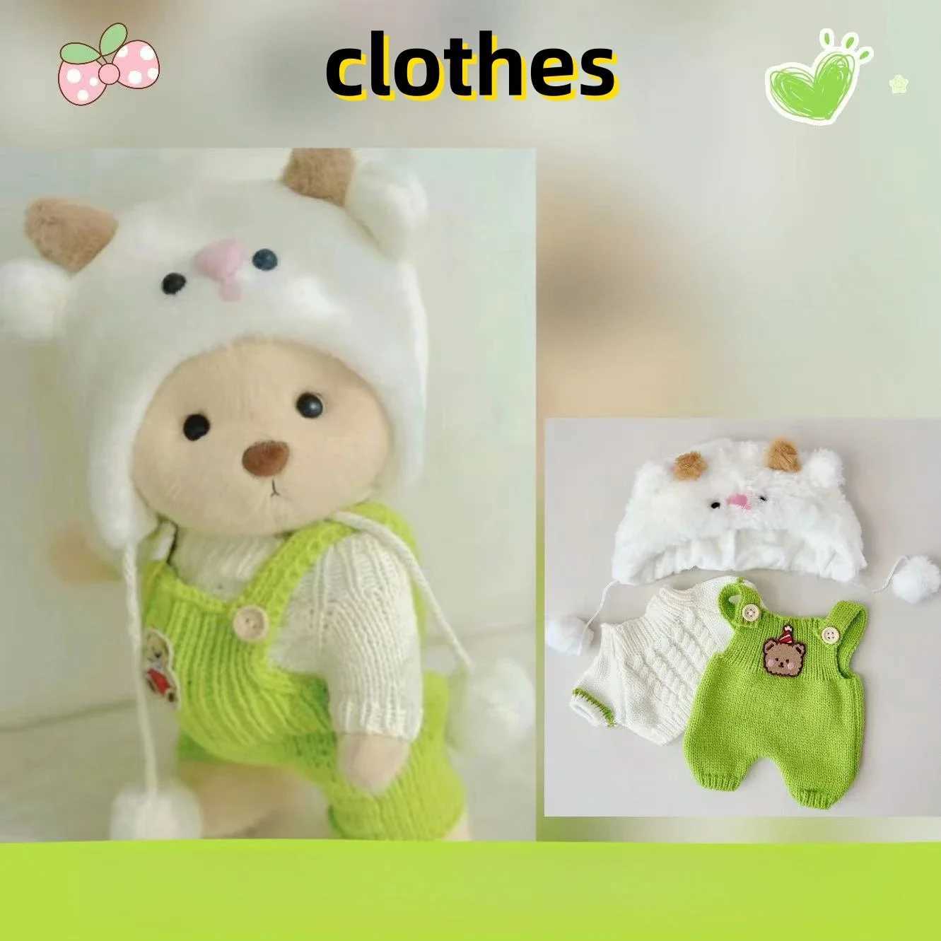 30cm Teddy Bear Clothing Kawaii Teddy Bear Doll Clothing Accessories Plush Doll Replacement ClothingT250318