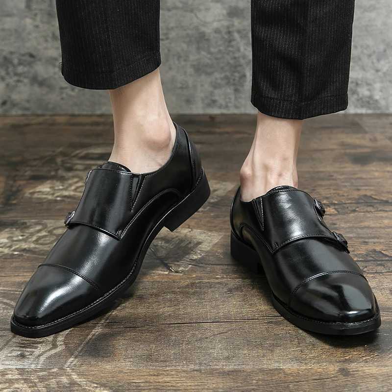 Classic brand Versatile mens leather casual shoes Office business shoes Pointed Low Heel mens formal shoes Large size 38-48XJ250319
