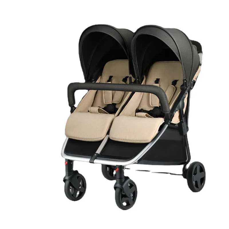 Double sided baby strollers second child sitting and lying baby strollers side push non independent strollers side push lightweight strollers Z250319