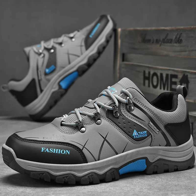 Mens casual shoes hot selling leather waterproof work shoes thick sole comfortable low cut new mens walking shoes Z250319