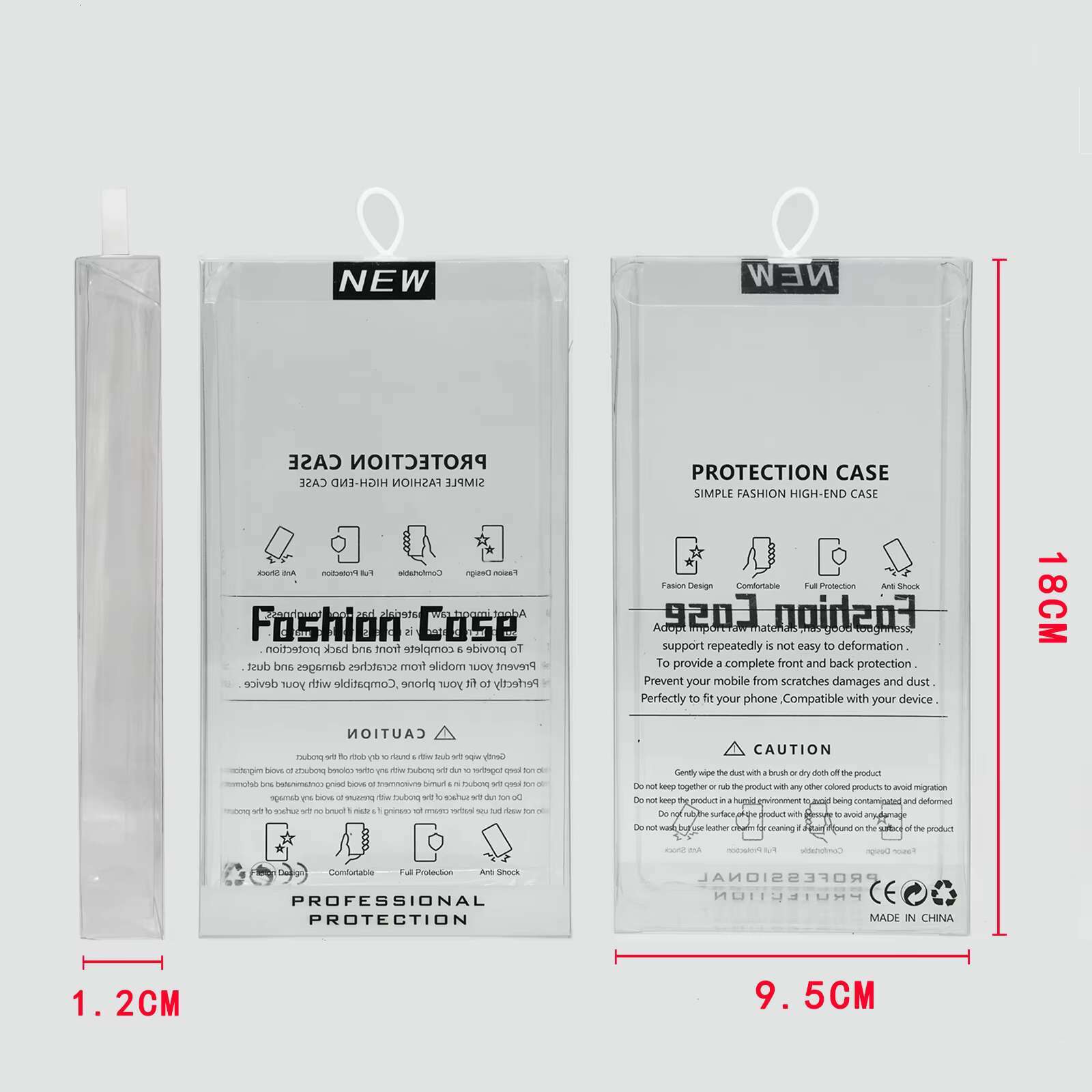 Custom Mobile Cover Transparent Package Plastic PVC Phone Retail Packaging Box iPhone for Samsung Case