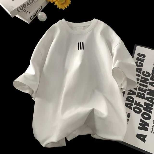 Mens Oversized T-shirts Mens Cotton T Shirt White 3XL Casual Summer Wear Fashion Print Tee Shirts for Men New Clothing2024 NewT250318
