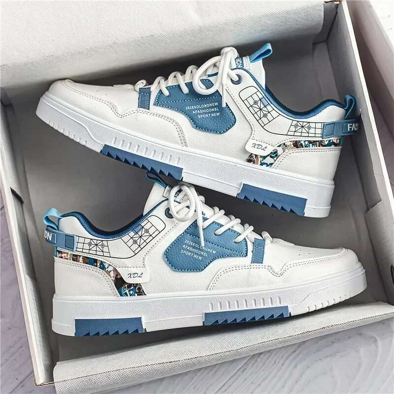 2025 new breathable white men's multifunctional thick soled designer fashionable sports board shoes
