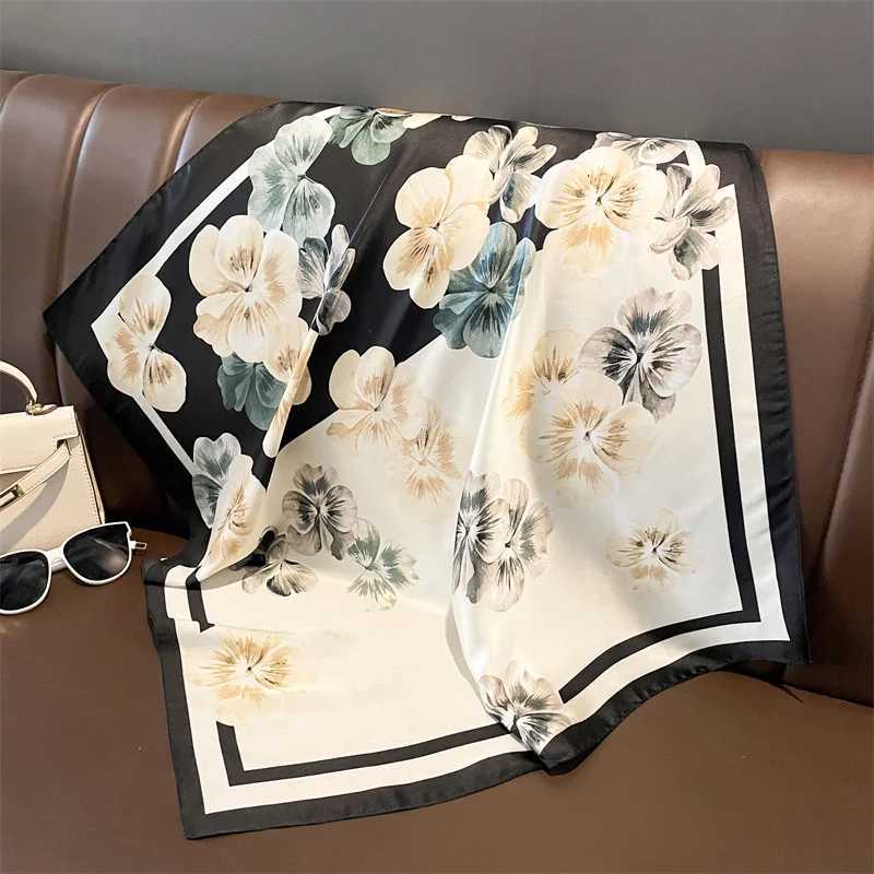 Luxury silk scarves with floral prints for spring and summer in 2025 fashion culture small neck hair bags X250319