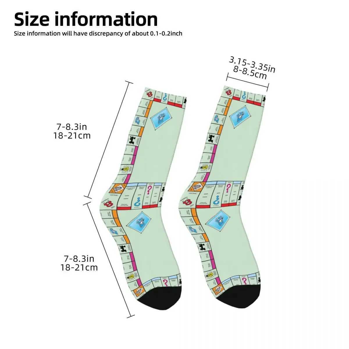 Board Game - Monopoly Socks Harajuku High Quality Long Socks Four Seasons Long Socks Accessories Mens and Womens Christmas Gifts X250319