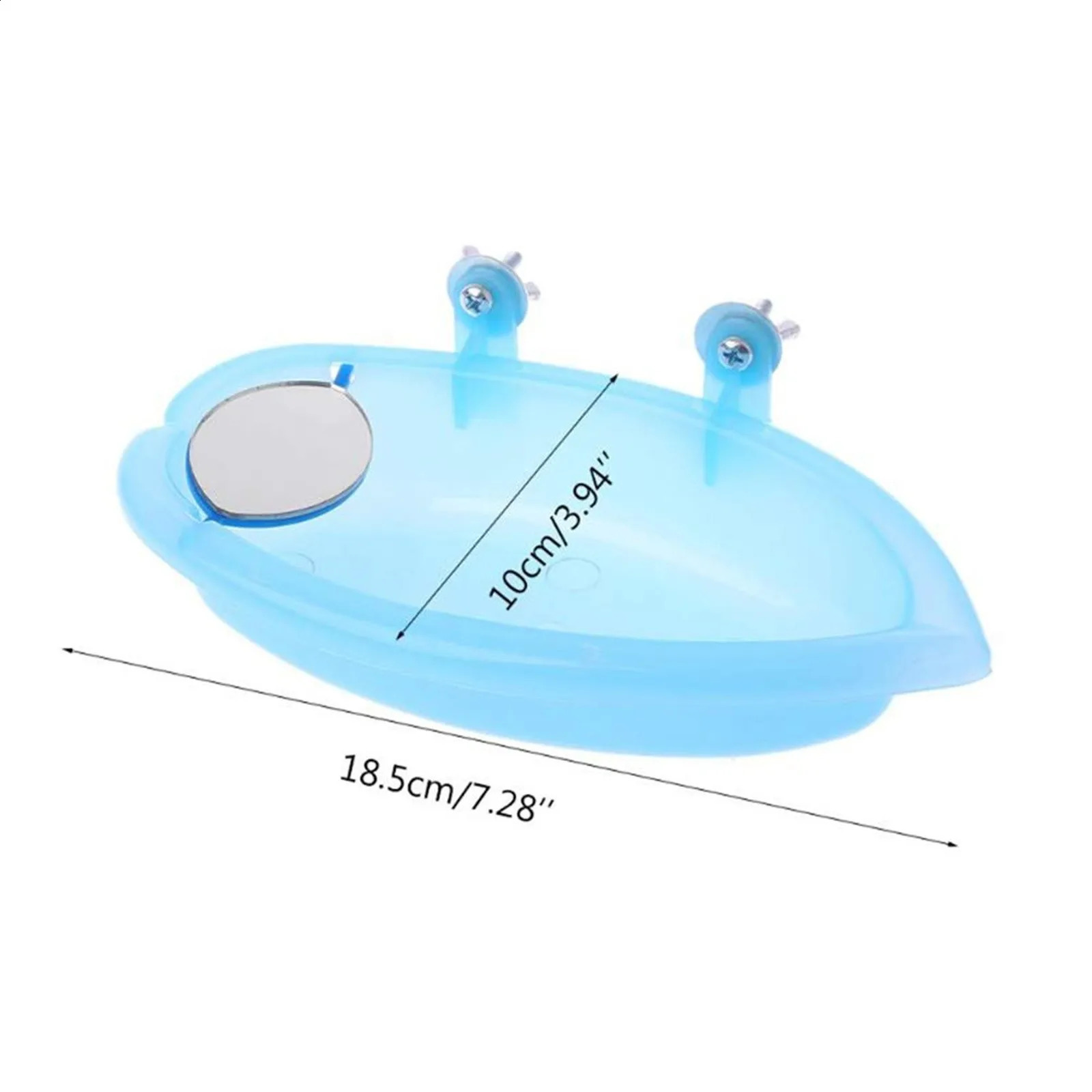 Bird water bathtub for pet cages hanging bowl parrot umbrella bird bathtubmirror 250318