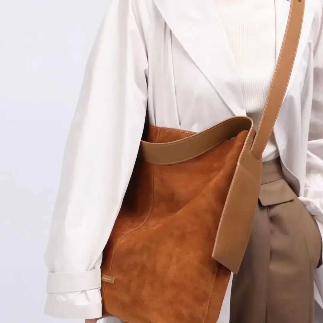 Wen Bag Off Tote Bag Suede Autumn Winter High-Capaci Shoder Bag Handbag Casual SOFT Crossbody Wen Bag Z250318