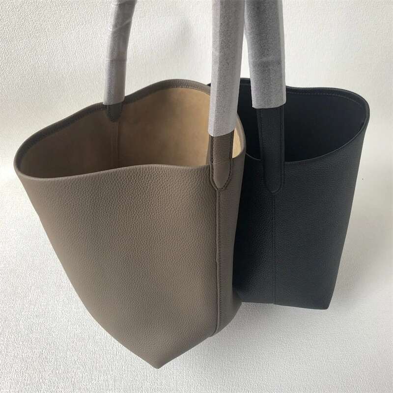 TR Ladies' Lychee Leather Simple And Versatile PARK TOTE Single Shoulder Handbag Bucket Tote Bag