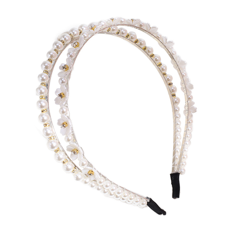 Chic Two-Tiered Pearl Floral Hair Piece Perfect Accent for Weddings & Celebrations