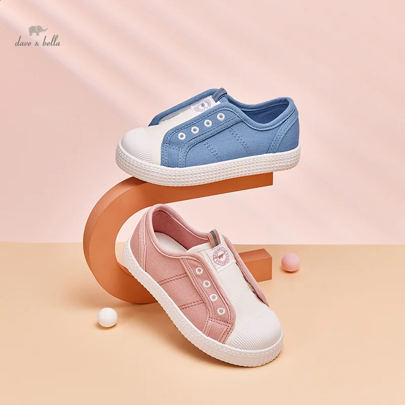 Dave Bella Children Slip-on Shoes Spring Autumn School Casual Shoes Little Kids Boys Girls Canvas Shoes DB1247939 250319