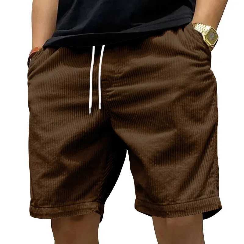 2025 US Heavy Duty Work Shorts Summer I Trendy Retro Corduroy Fashion Brand Mens Casual Cargo Shorts W250319