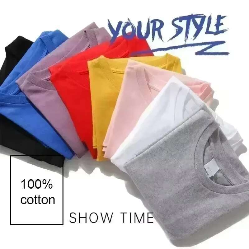 2025 Street Plus-Size Men's Short Sleeve Oversize Fashion Neutral Cotton T-Shirt Round Neck