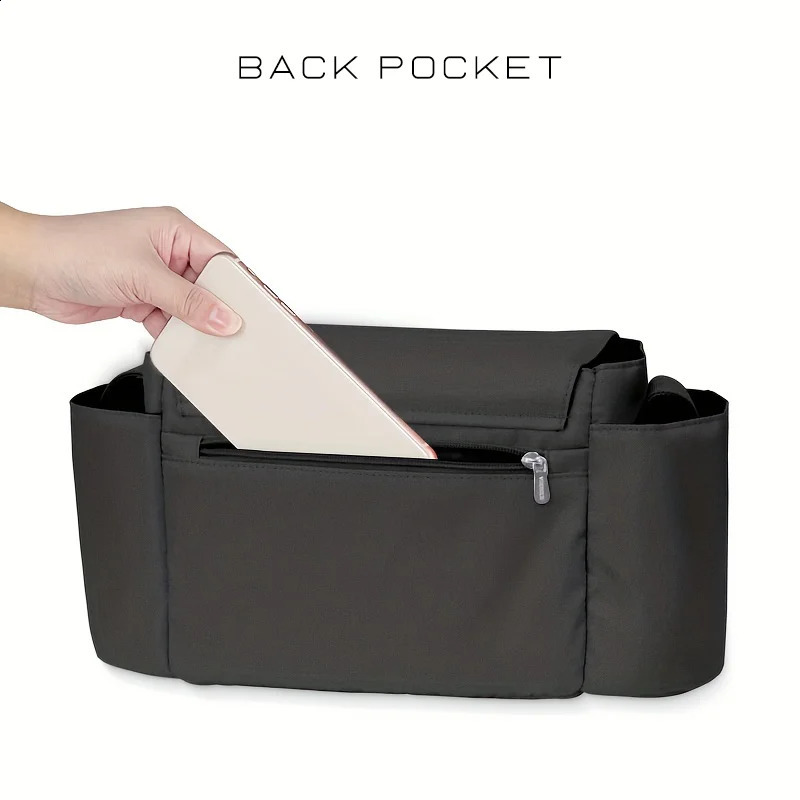 Stroller Organizer Bags Mummy Large Capacity Travel Hanging Bag Bottle Holder Pram Diaper Bags Baby Stroller Accessories 250319