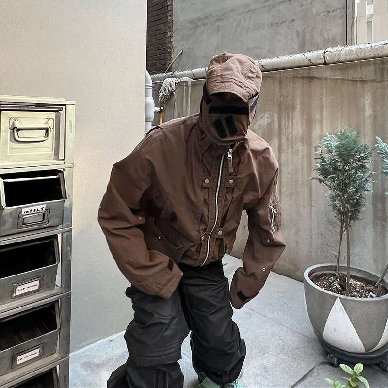 Special offer functional style multi pocket workwear hooded men's trendy brand covered ninja assault jacket