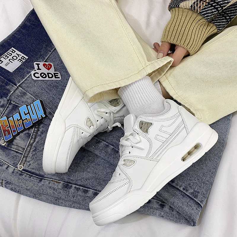 White Air Cushion Mens Sneakers Casual Male Flat Shoes Outdoor Male Running Shoes Solid Color Men Shoes New Zapatos Para Hombres Z250319