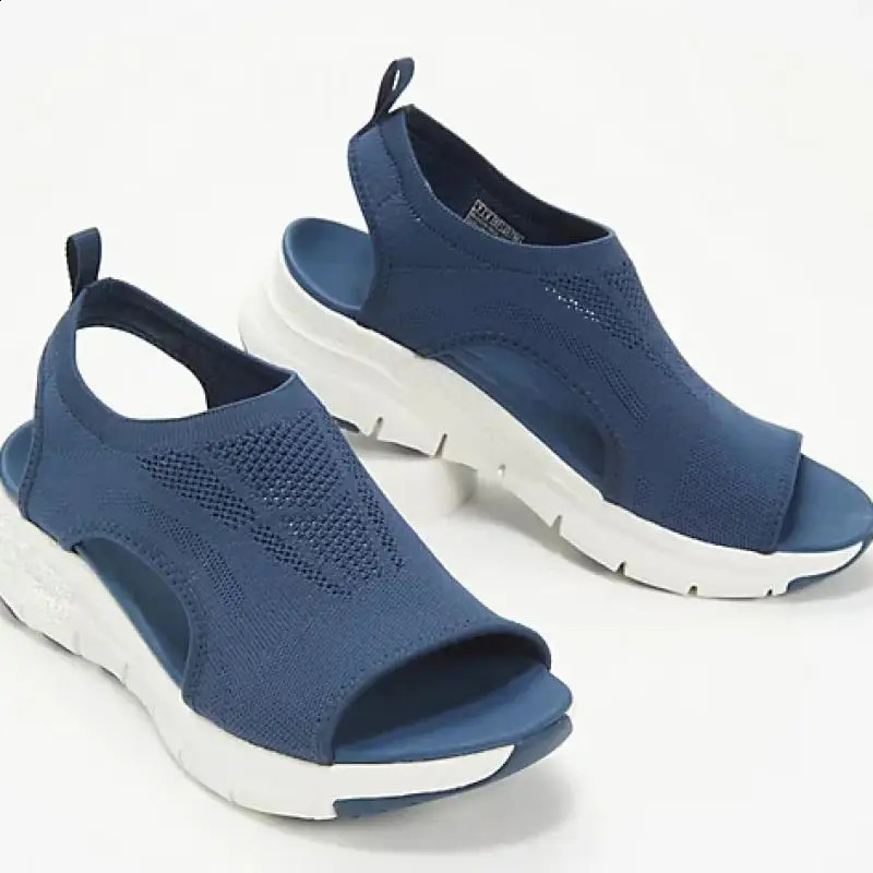 Women Summer Shoes 2025 Mesh Fish Platform Sandals Womens Open Toe Wedge Sandals Ladies Light Casual Shoes Zapatillas Muje 250317