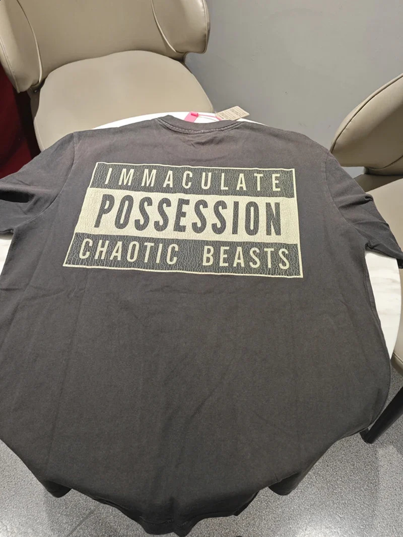 Saint High Quality Casual Loose Smiling Print Men T Shirt 250319