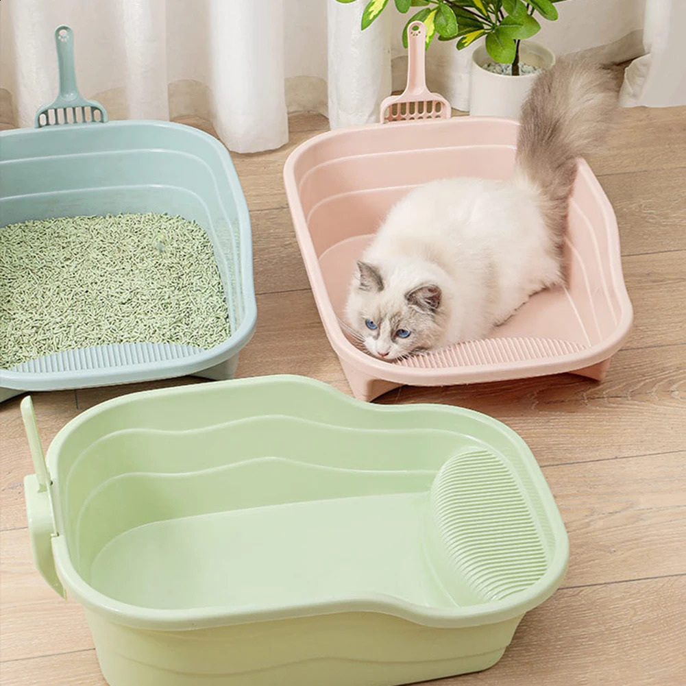 Pet basin cat box large reinforced deodorizer toilet splash proof shovel pet supplies 250312