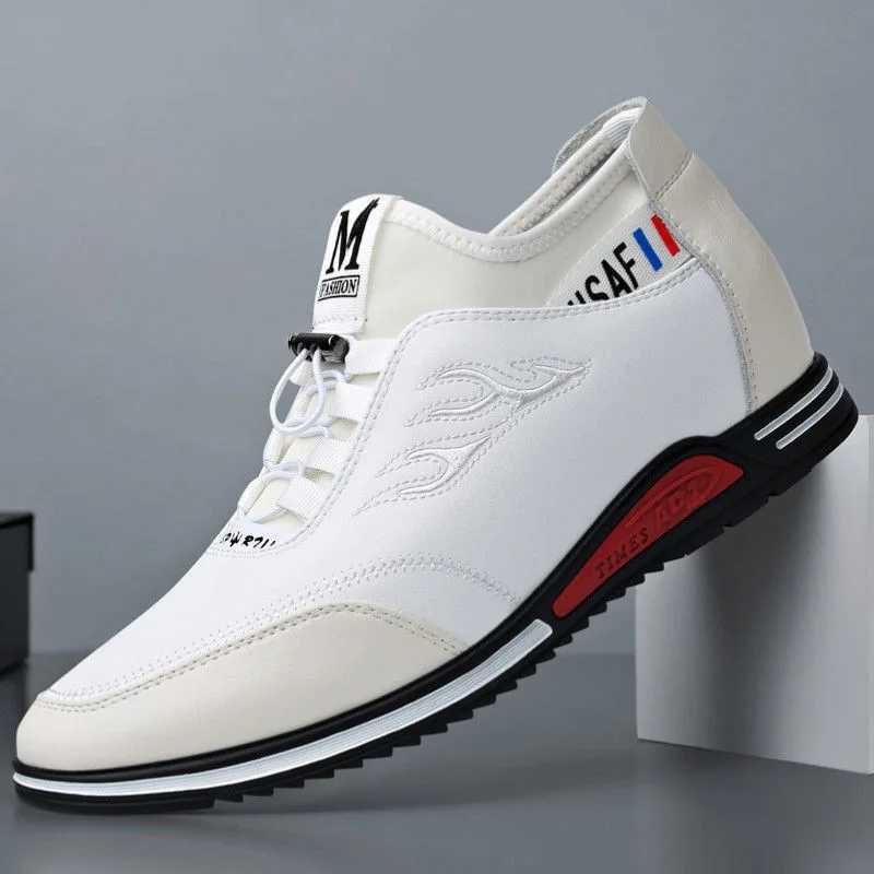 Mens Leather Shoes Breathable Shoes Business Dress Shoes Soft Sole Flat Shoe Comfortable Slip on Casual Shoe Zapatos De Cuero Z250319