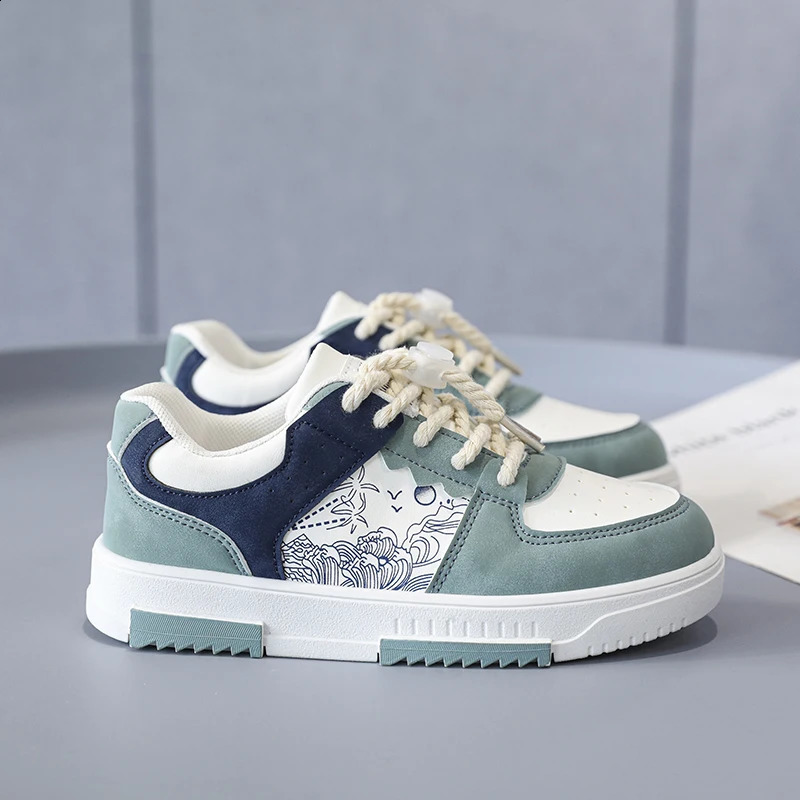 Childrens shoes Boys non-slip skates girls large children leather permeable casual sports shoes for primary school students 250319