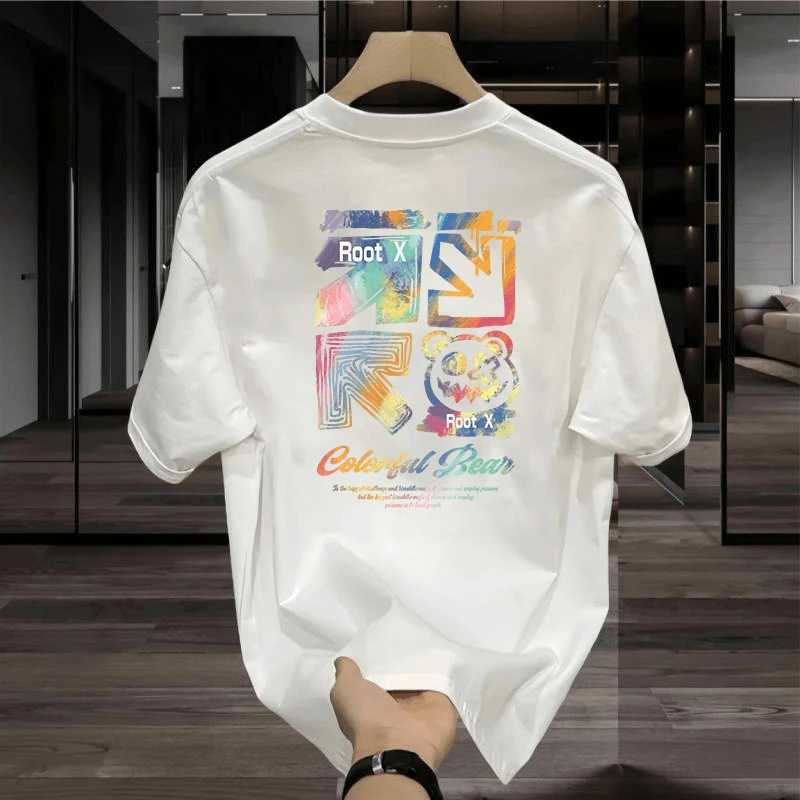 Overseas Orders End Goods _ Cut Label To Withdraw Foreign Trade American Trend Printed Short-sleeved T-shirt for Men and WomenT250318