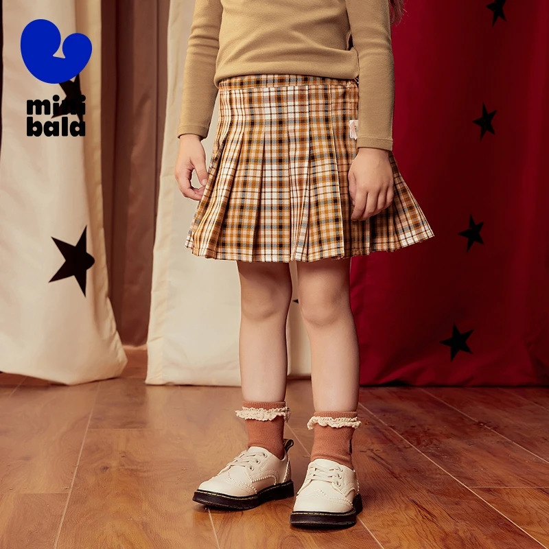 Mini Bala Skirt Girls Skirt Spring Girls School JK Style Pleated Skirt Stylish Mini Skirt 250319