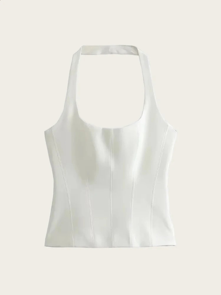 RFZA Womens Strapless Set Tank Top ONeck Side Zipper Sexy and Fashionable 250319