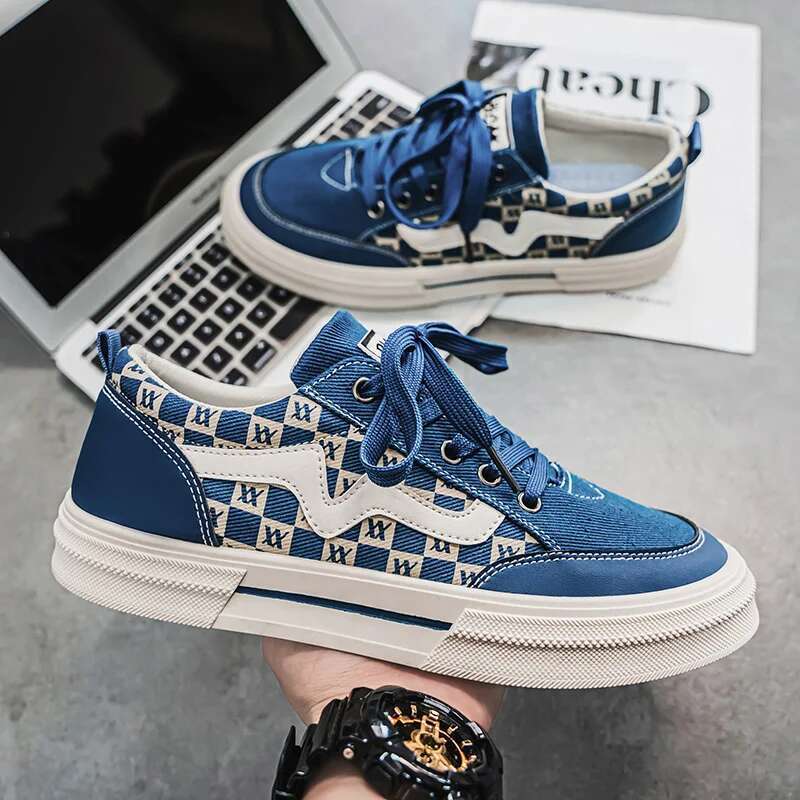 2025 New Men's Casual Cloth Strap Flat Shoes Designer Fashion Men's Sports Shoes Canvas Anti slip Board Shoes