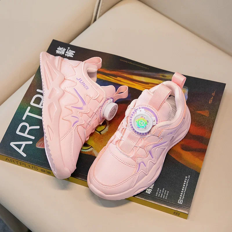 Pink and White Dad Shoes for Baby Fashion Children Comfortable Breathable Sneakers Non-slip School Casual Walking Footwear 250319