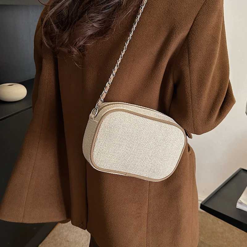 New Arrival Womens small canvas chain shoulder bag fashionable womens handbag high-quality casual womens ten letter messenger bag T250318
