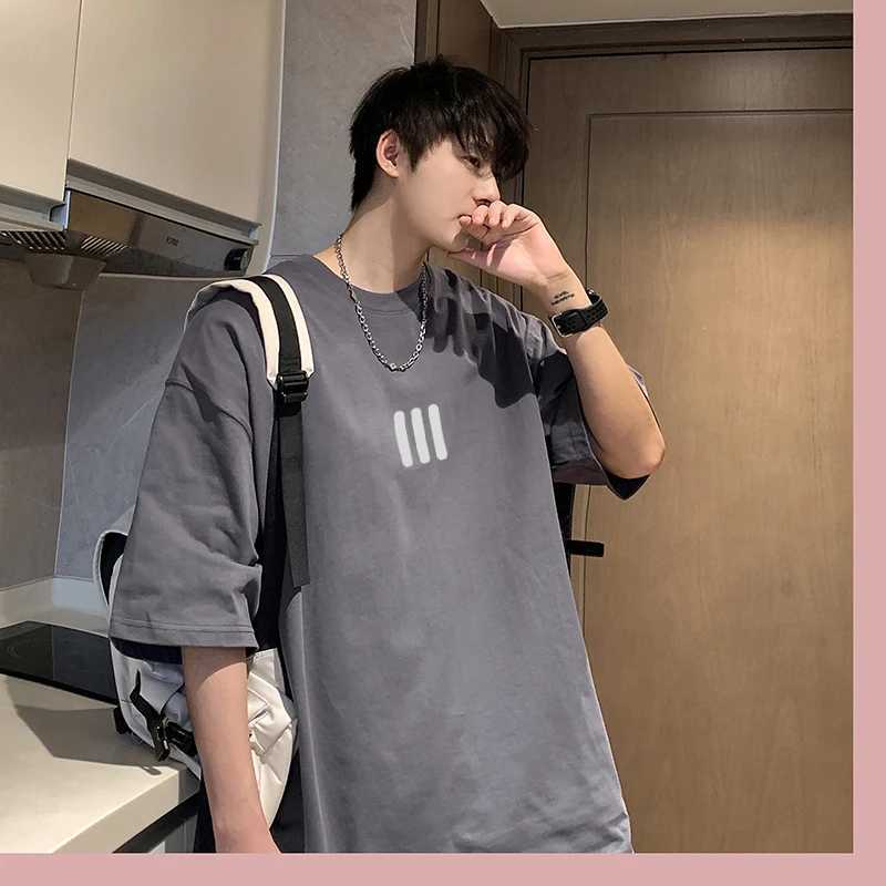 New Summer American Basic T-shirt Loose Round Neck Short Sleeve High Quality Pure Cotton Vintage Tops Oversized Unisex T-shirtT250318
