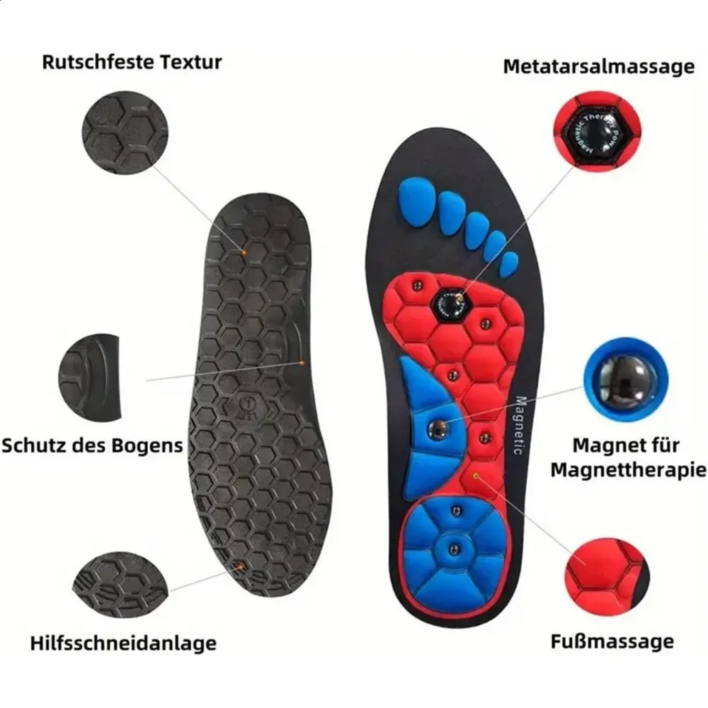 Acupressure Insoles Orthopedic Insoles for Men Women Shoes Insoles Shock Absorption Insoles Magnetic Insoles for Weight Loss 250319