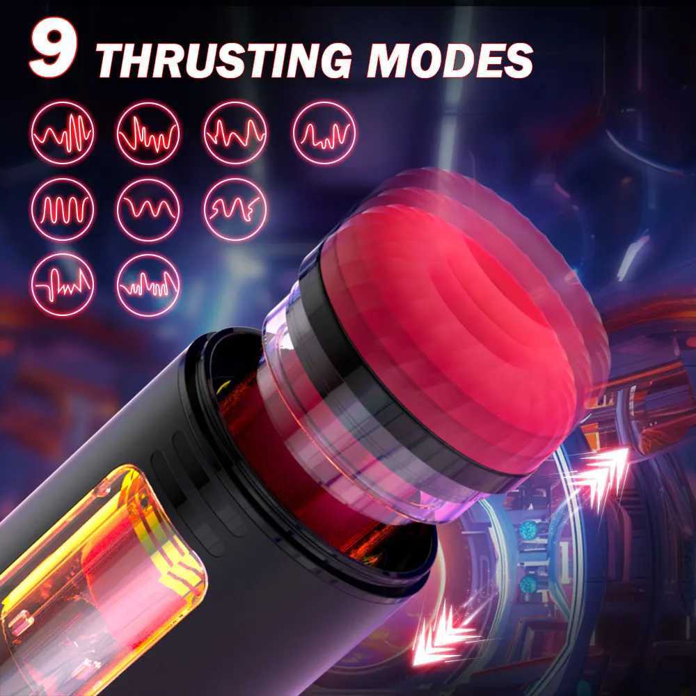 Automatic telescopic rotating male masturbation suction machine for male heating oral sex piston masturbation cup sex toyXJ250319