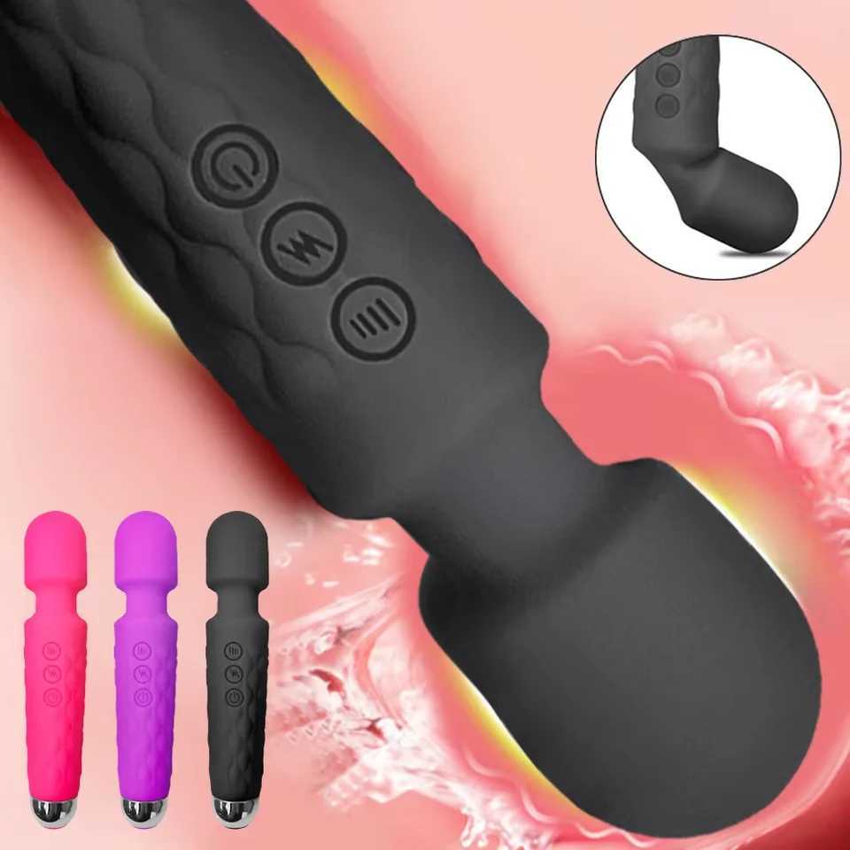 Powerful AV Vibrator for Women 20 Speeds Nipple G spot Clitoris Stimulator Magic Wand Dildo Female Masturbation Adult Sex Toy W250319