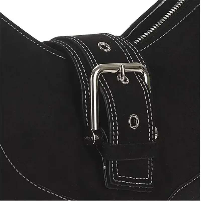 Light Retro Slant Shoulder Ladies New Cowhide Underarm Pure Colour Motorcycle Fashion Hundred Bag