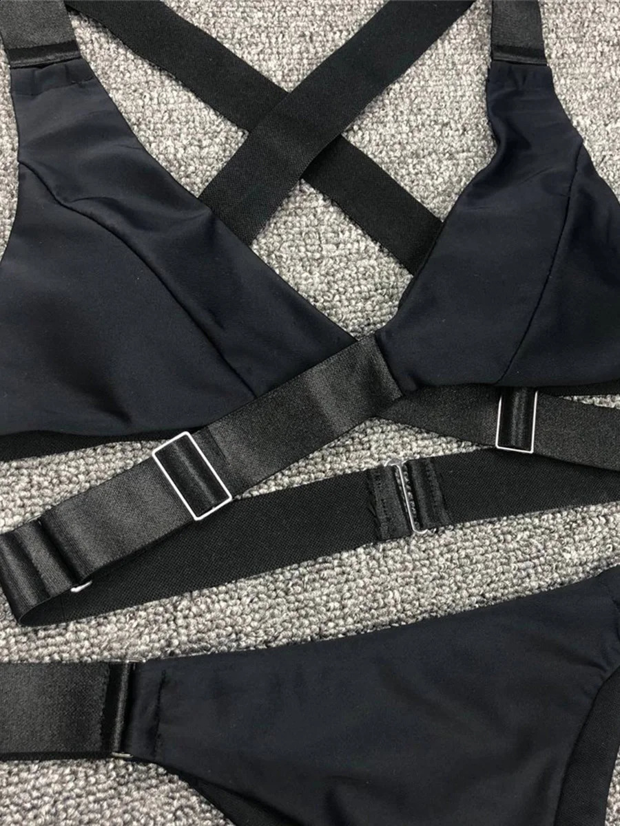 Sexy Adjust Buckle Bandage Vevlet Bikini 2025 Women Swimsuit Female Bikinis Swimwear Two Pieces Bikini set Bathing Suit Swim 250319