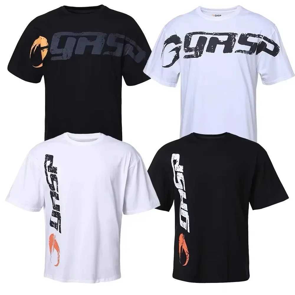 GASP short sleeved muscle brothers summer sports T-shirt mens loose top training bodybuilding fitness outdoor sportswearT250319