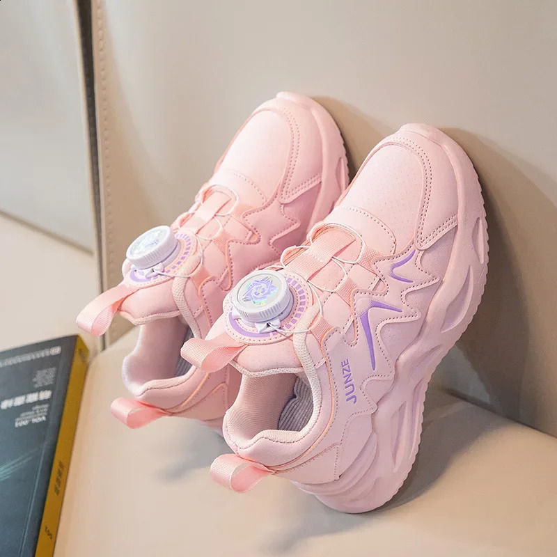 Pink and White Dad Shoes for Baby Fashion Children Comfortable Breathable Sneakers Non-slip School Casual Walking Footwear 250319